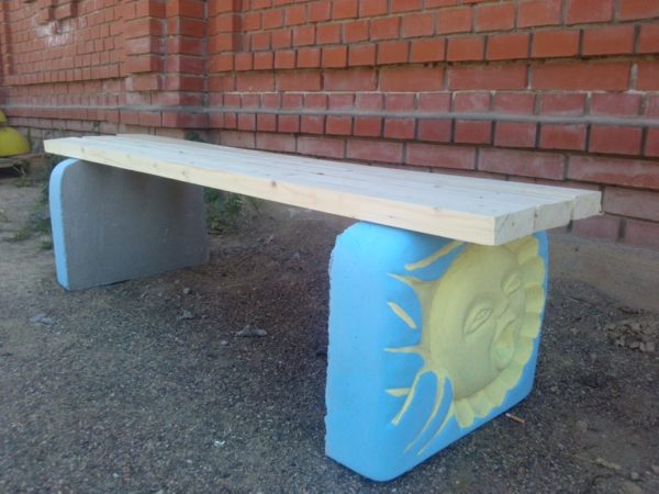 Скамейка бетонная "Солнышко"