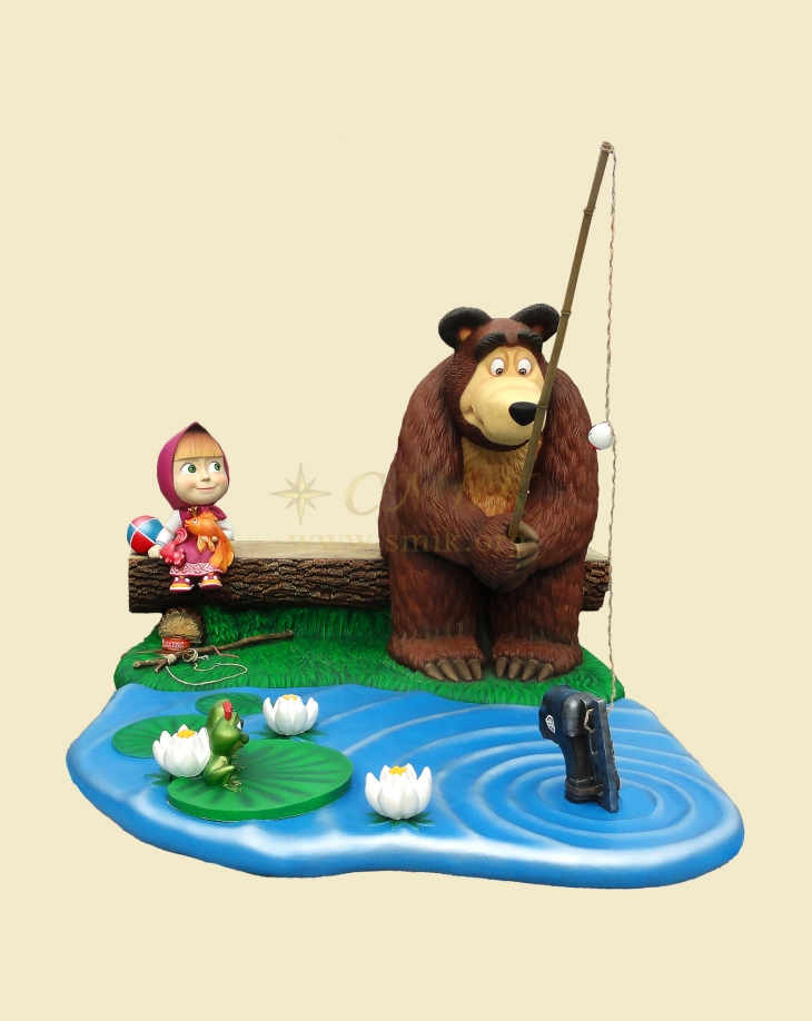 диван маша и медведь на рыбалке